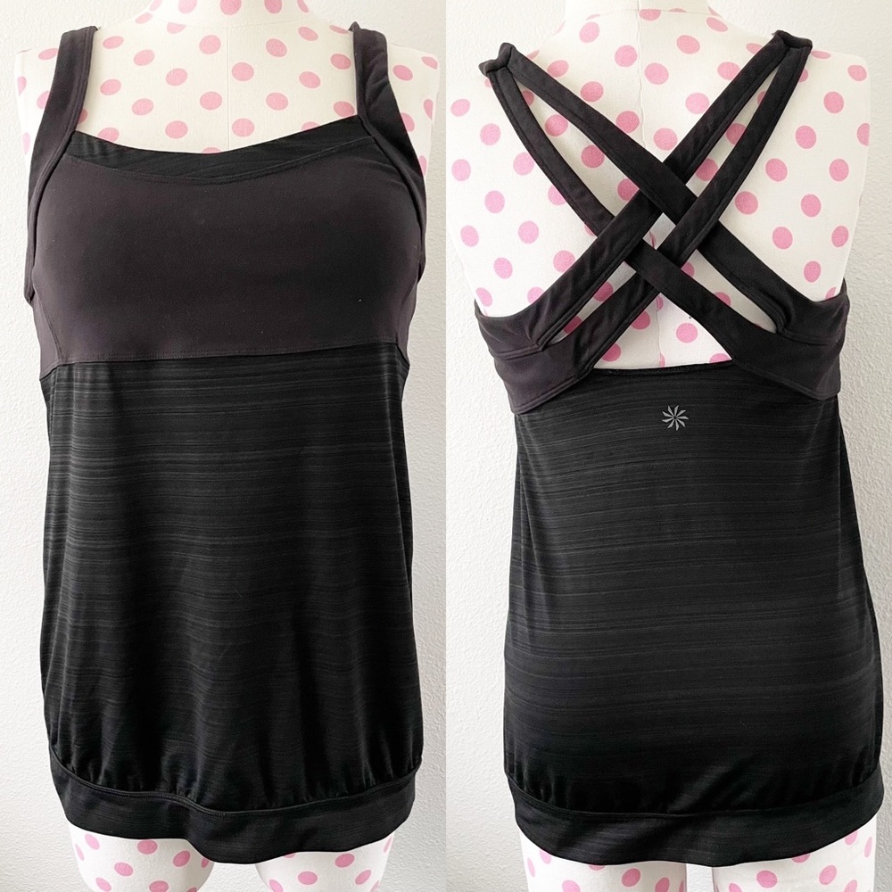 Athleta Strappy Yoga Tank Top Black Women’s Small